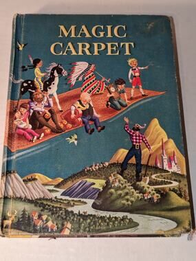 Vtg 1954 Magic Carpet Treasury of Literature Children's HC Book Merrill 1st Ed.